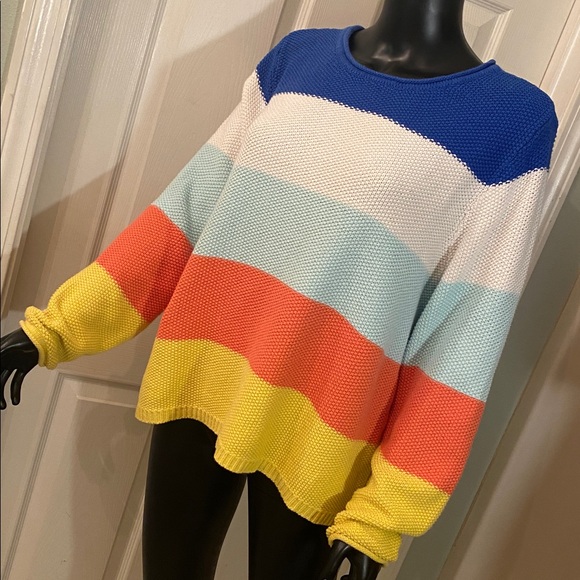St. John's Bay Multicolor Striped Sweater - Picture 4 of 10